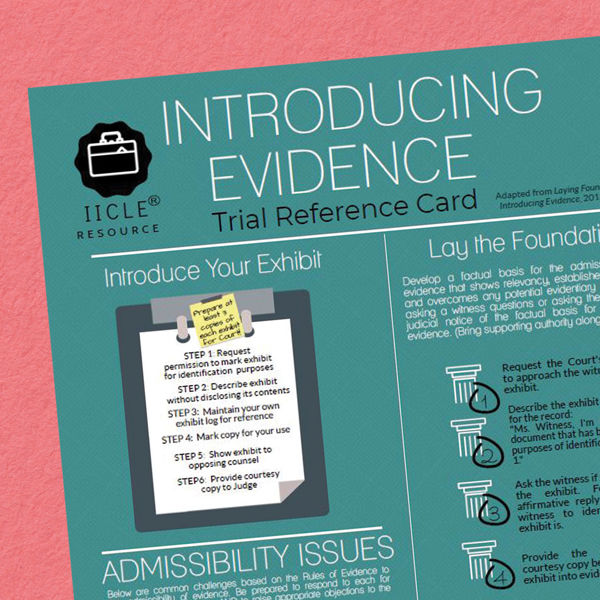 Picture of Introducing Evidence Trial Reference Card