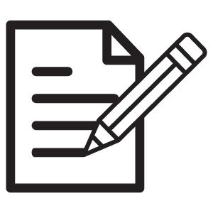 Paper and Pencil Icon